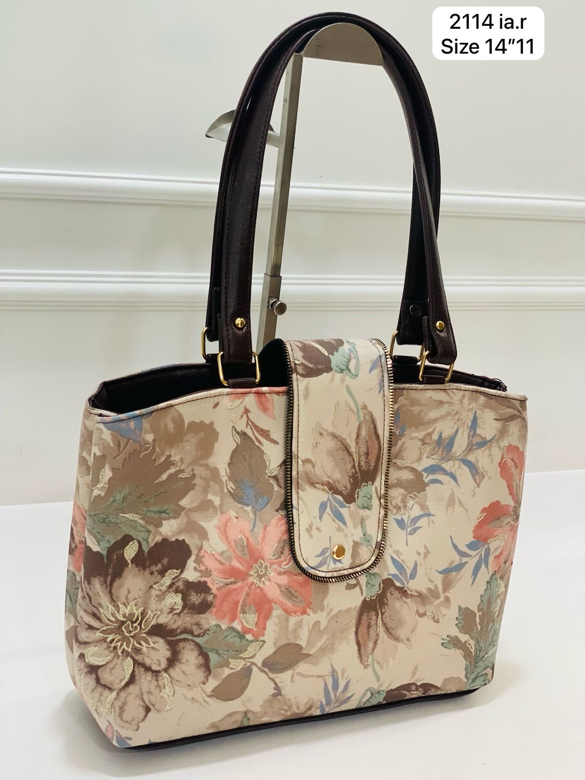 Formal hard box sling with trendy handblock prints