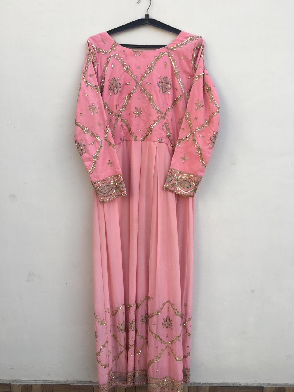 Saree with mirror work