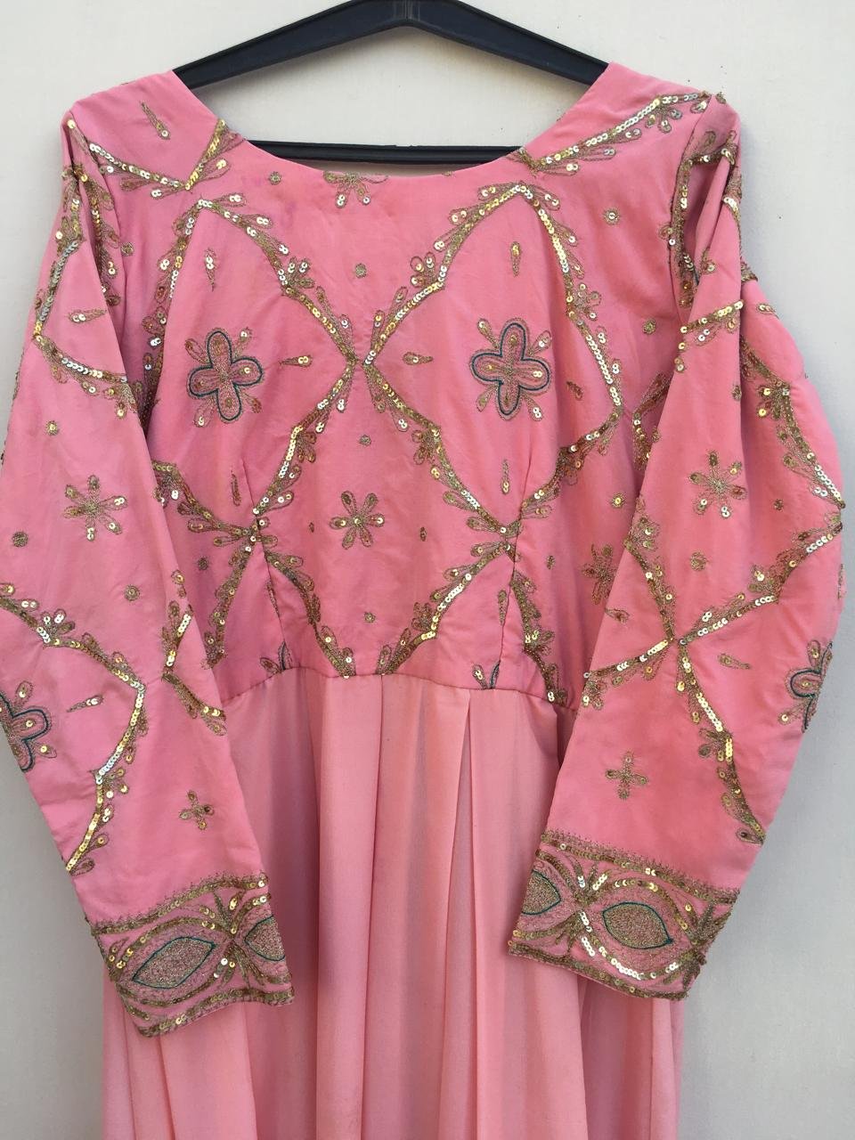 Saree with colorful thread work
